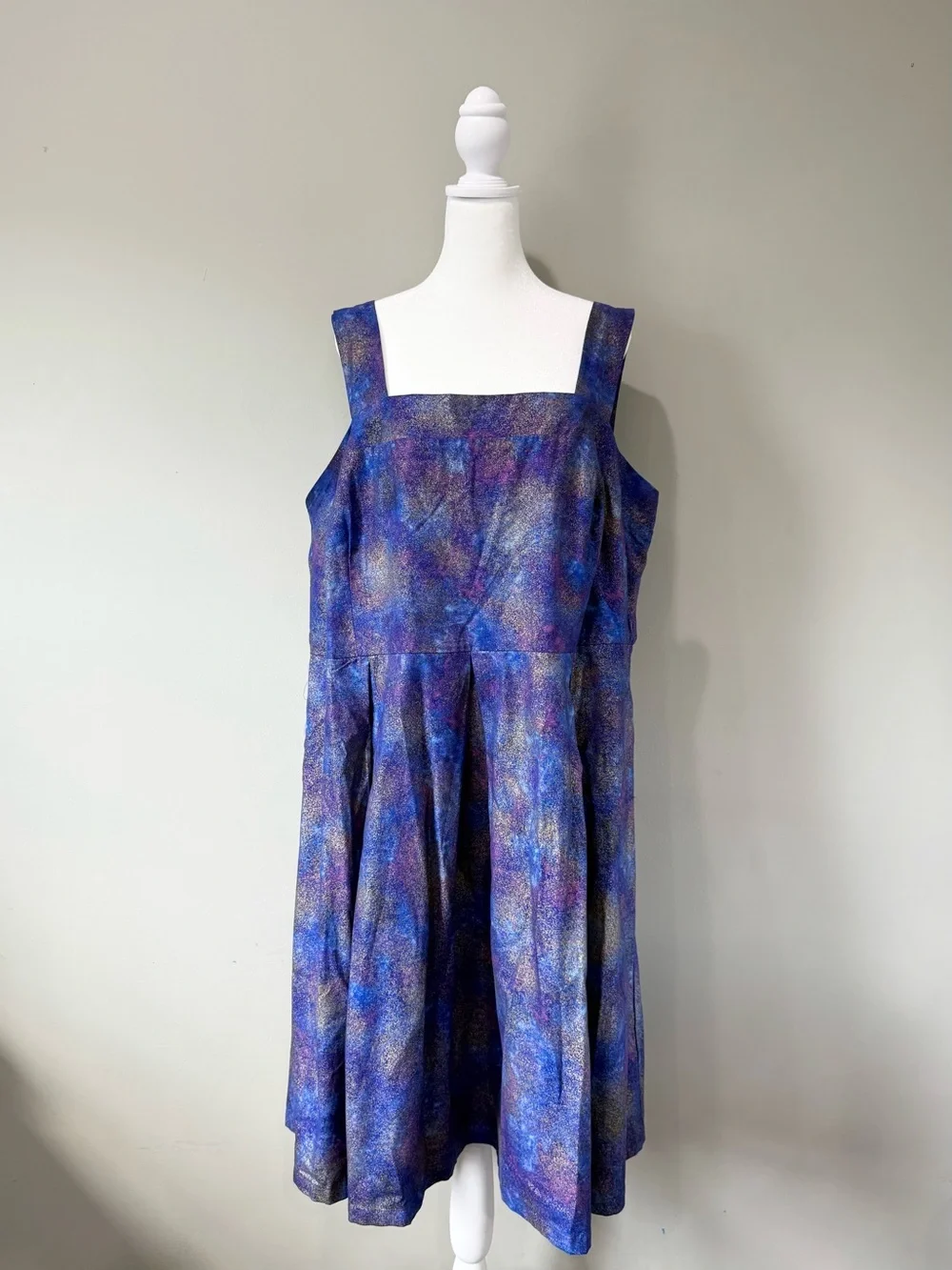 ModCloth Bea & Dot Blue and Purple Firework Galaxy Sleeveless Dress - Picture 2 of 5